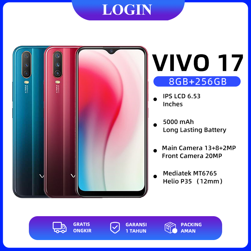 HP VIVO Y17 Ram 8/256GB Smartphone 4G LET 6.35 inches Dual SIM 20MP+13MP Handphone