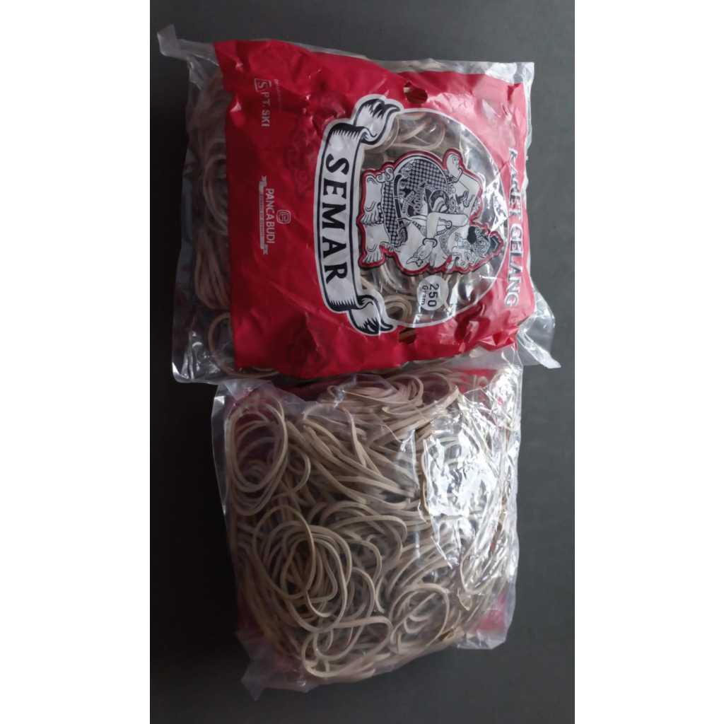 

Karet gelang merk semar ukuran kecil (1 kolong) berat 250 gram