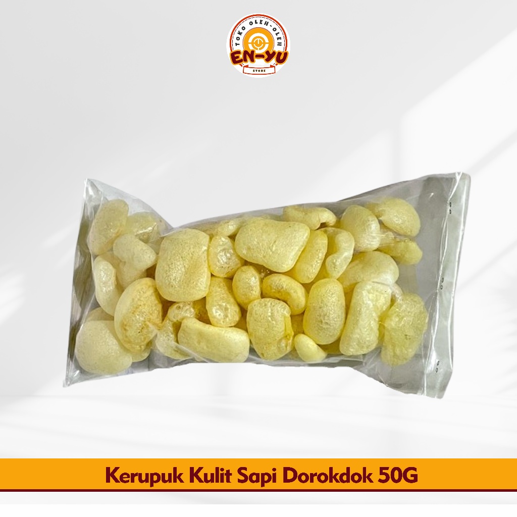 

kerupuk kulit sapi 1 bal bantal 50g dorokdok rambak kulit sapi krecek super gurih asin murah renyah