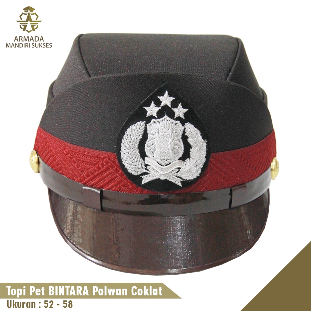 Topi Pet Bintara | Pama | Pamen | Polwan | Aksesoris Seragam Polwan