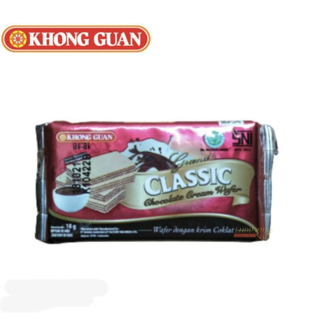 

Khong Guan Wafer Stik Cokelat 18 gram harga satuan