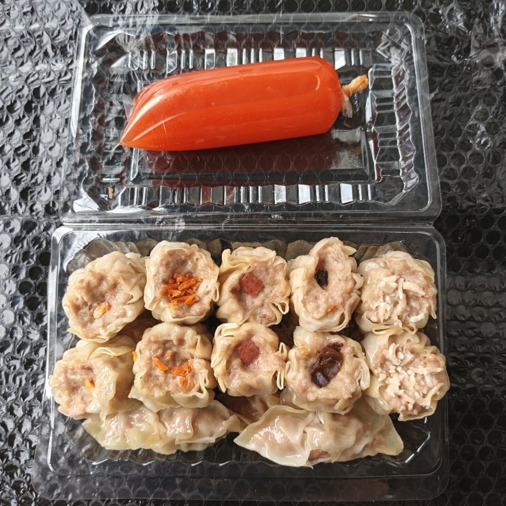 

Dimsum ayam MIDARA (MIX TOPPING+UDANG LIPAT+RAMBUTAN) isi 25 pcs matang