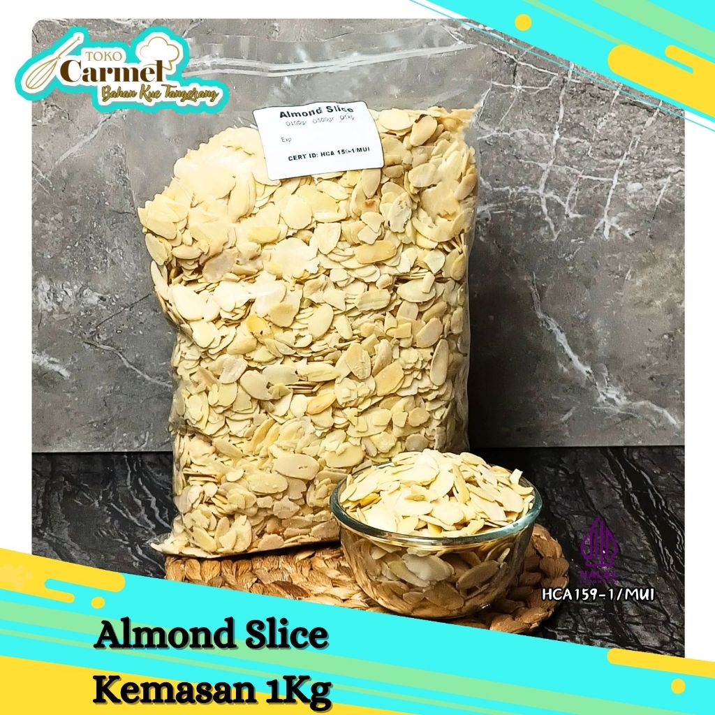 Kacang Almond Slice 1kg MENTAH 2