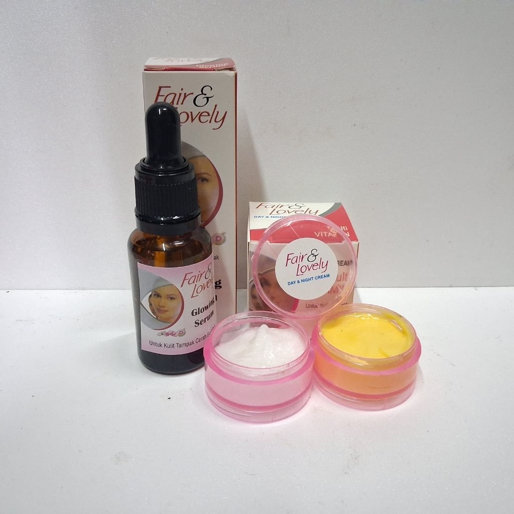 paket fair lovely(cream siang,malam,serum)