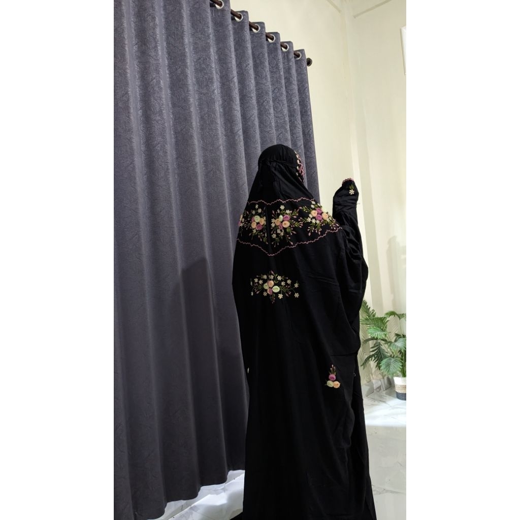 Mukena rayon bordir kombi tile