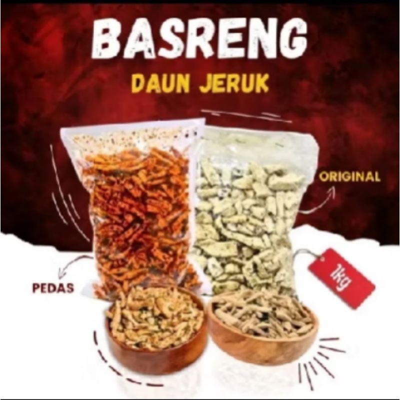 

Basreng pedas dan original daun jeruk 1kg