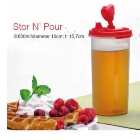 Tupperware Stor N Pour 650ml Cooking Oil Dispenser 1pc smart saver round tempat minyak goreng toska 