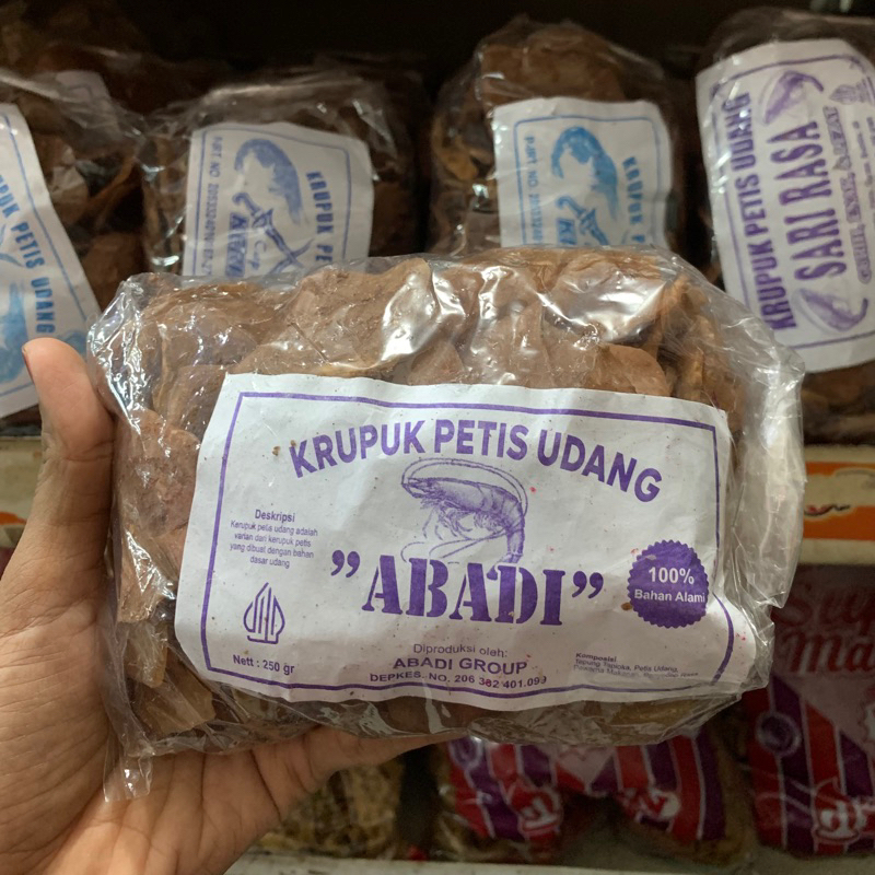 

Kerupuk Petis Udang Khas Kendal merk Abadi 250gr