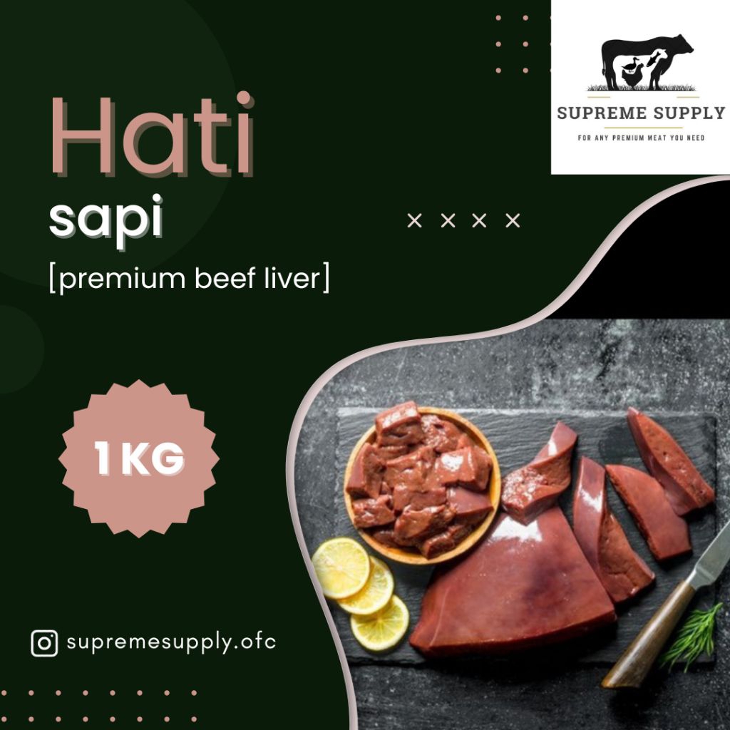 

PREMIUM Hati Sapi 1 kg | Fresh Halal Organic Beef Liver Daging Segar Frozen