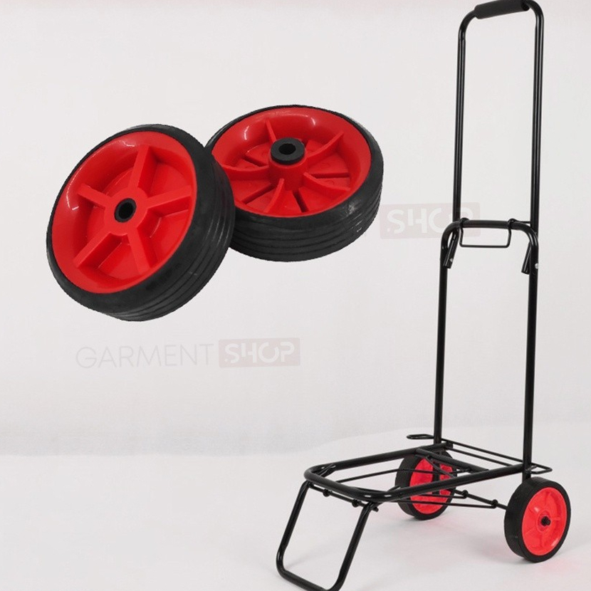 CORNELSTORE Roda Troli Barang 4 Inch Hand Truck Trolley Ban Karet Dorongan Gerobak Tebal