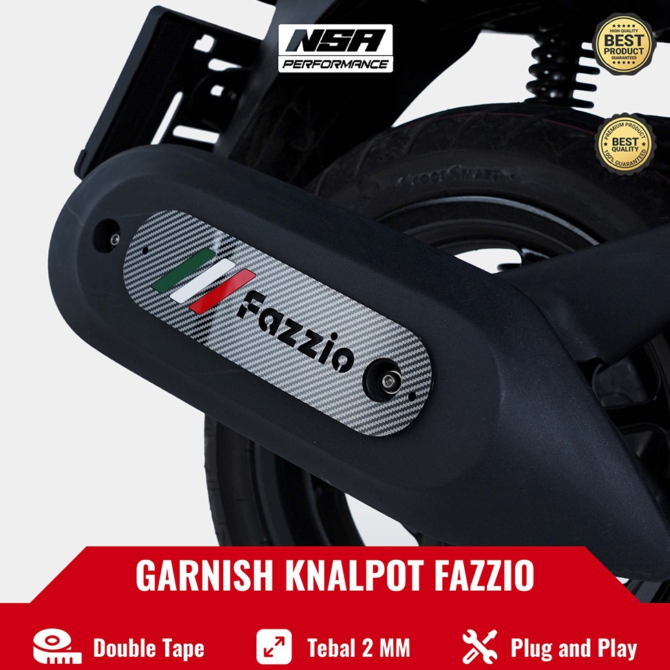 Murah NSA Aksesoris Motor Fazzio Knalpot Fazio Garnish Knalpot Fazzio Carbon 125 Muffler Body Protec