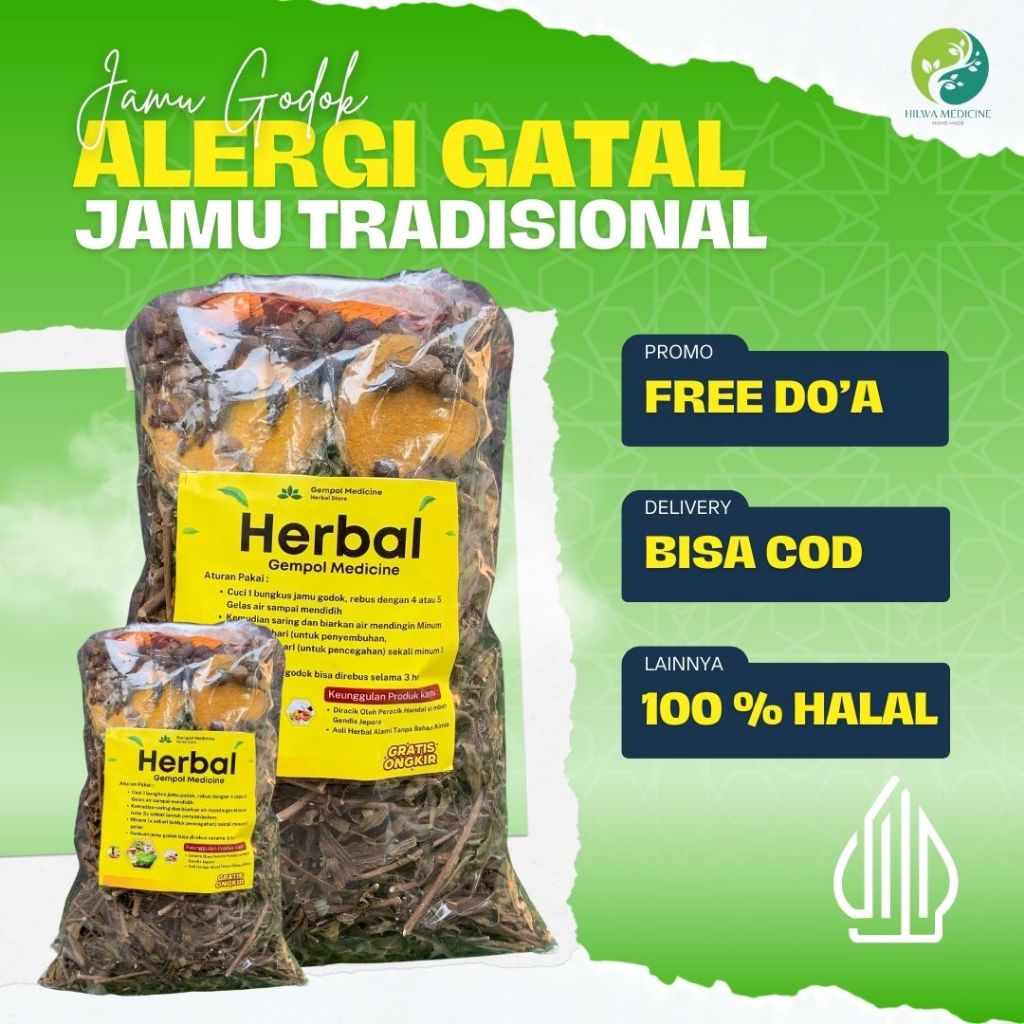 

(DAPAT DO'A) Paket Obat Gatal Eksim Scabies Alergi Jamu Godok Herbal