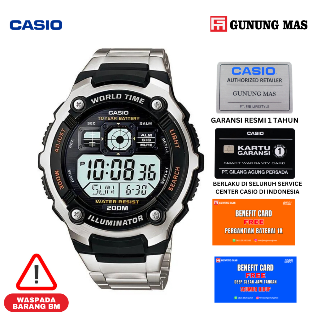 Casio sport AE-2000WD-1AVDF Jam Tangan Pria100% Original
