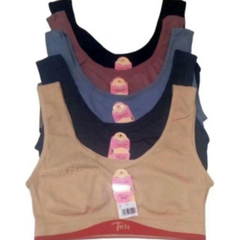 Teli Miniset Olahraga Wanita Dewasa 3pcs Bahan Lembut  Rajut Impor