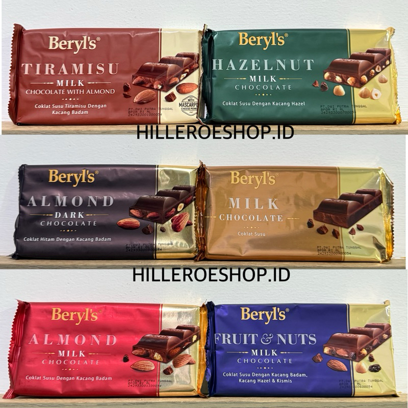 

COKLAT BERYLS BAR 160GRAM BERYL'S COKELAT MALAYSIA CHOCOLATE ALMOND MILK CHOCOLATE