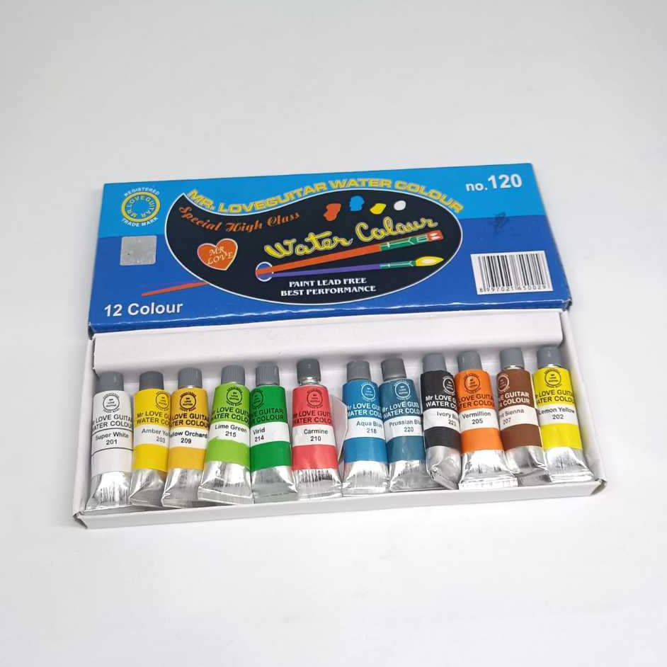 

Cat air 12 warna ukuran besar mr love guitar 120/cat lukis perlengkapan menggambar