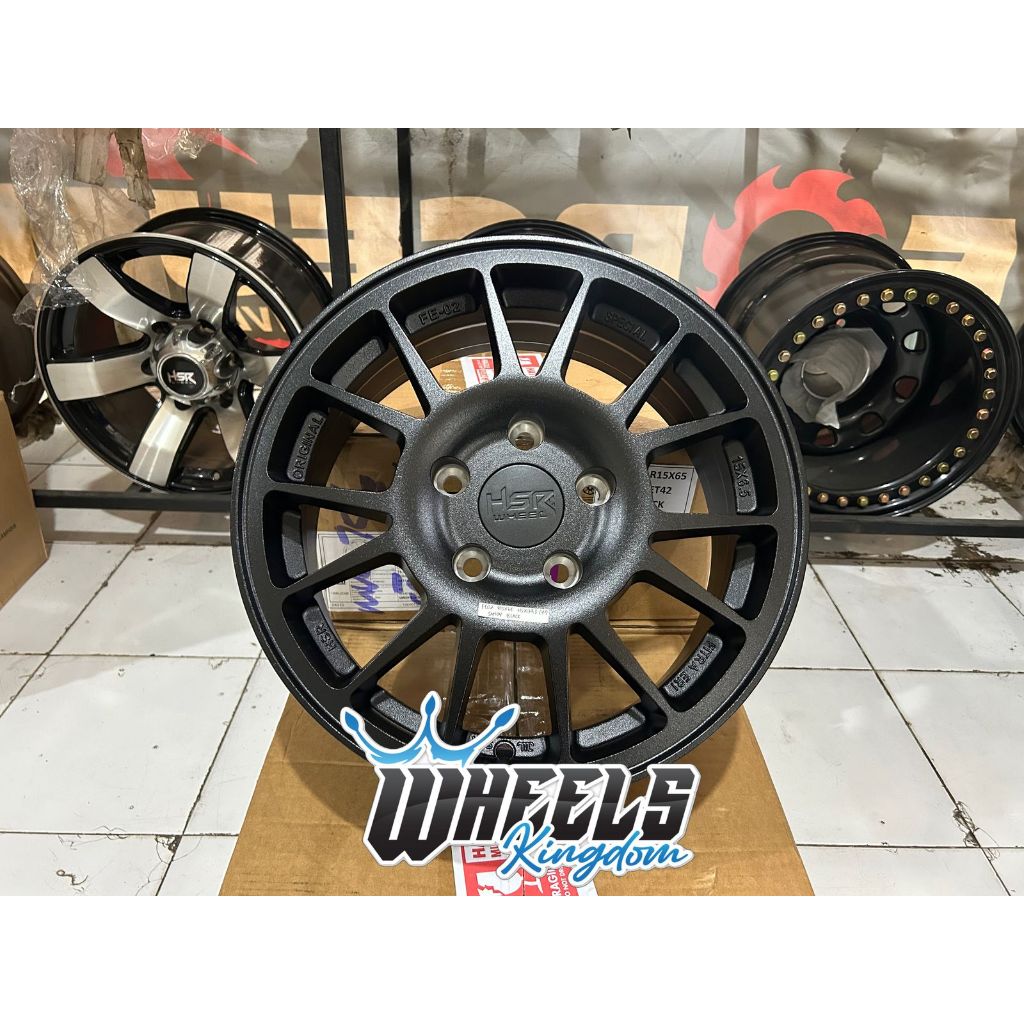 VELG R15 VELG HSR RING 15 FE02 PCD 5X114 MODEL RALLY PNP GRANMAX LUXIO ERTIGA INNOVA