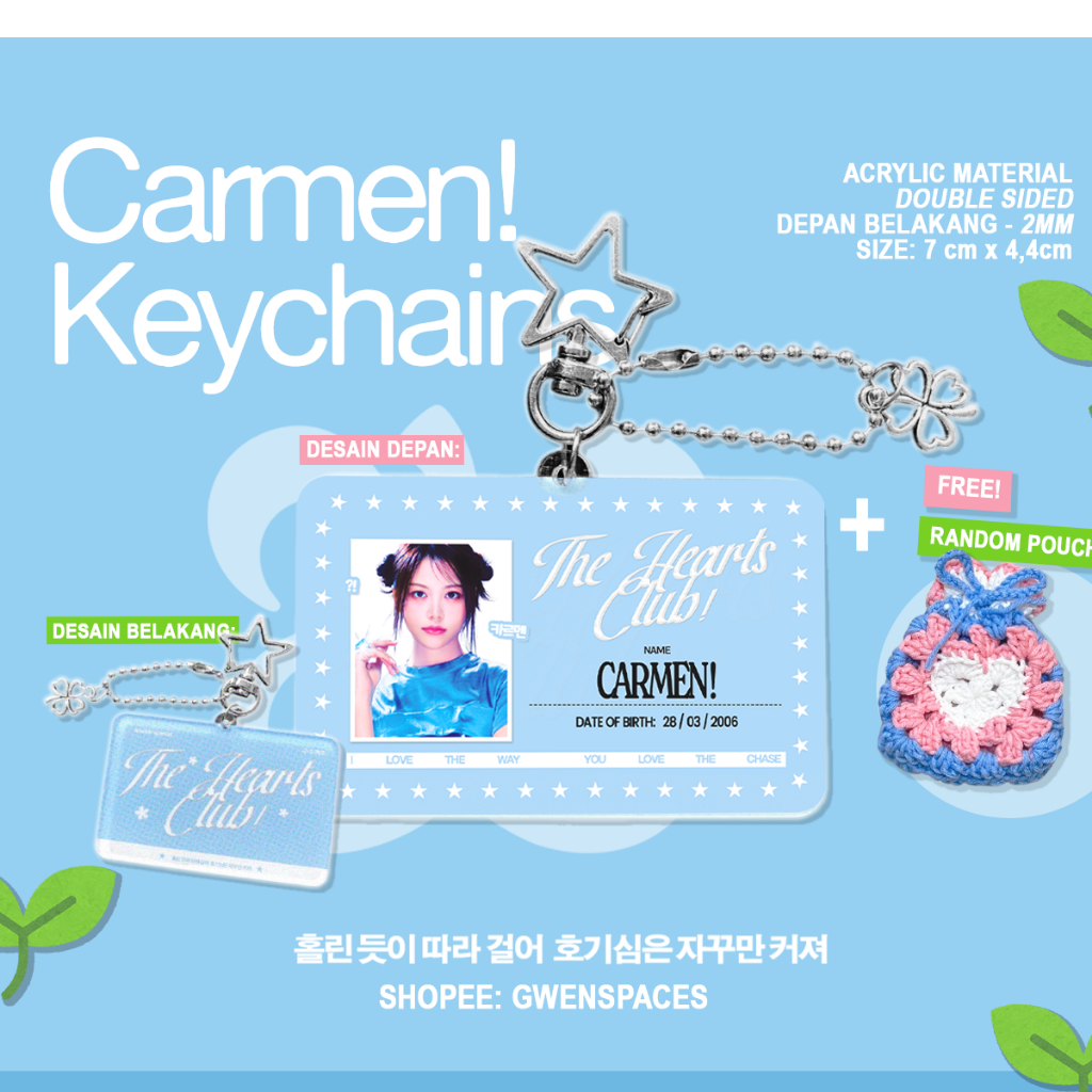 CARMEN HEARTS2HEARTS KEYCHAIN / GANTUNGAN KUNCI H2H CARMEN