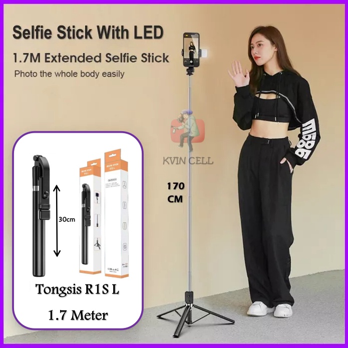 KODE B43T R1S L LED 17meter TONGSIS Bluetooth 3in1 36 17M  TONGSIS TRIPOD  TONGSIS 3 IN 1  SELFIE ST
