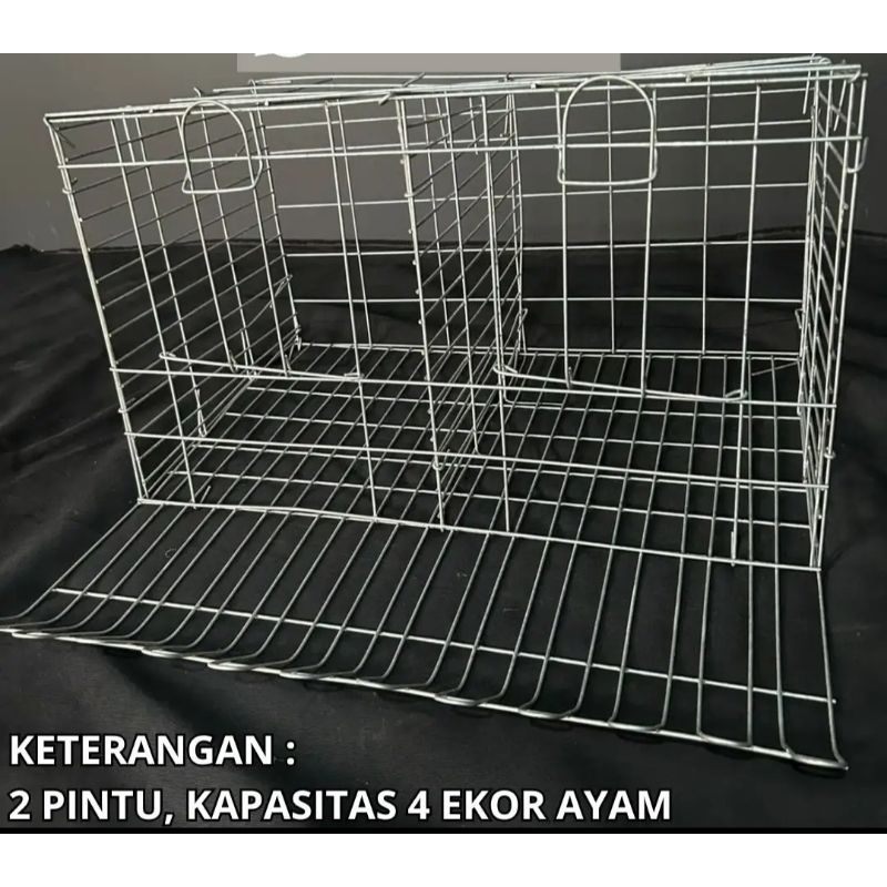 kandang petelur galvanis 2 pintu (4 ayam)