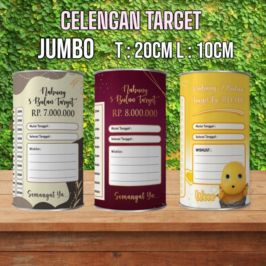 Celengan Target Jumbo |Celengan Jumbo|Celengan Aesthetic|Celengan Target Masa Depan|