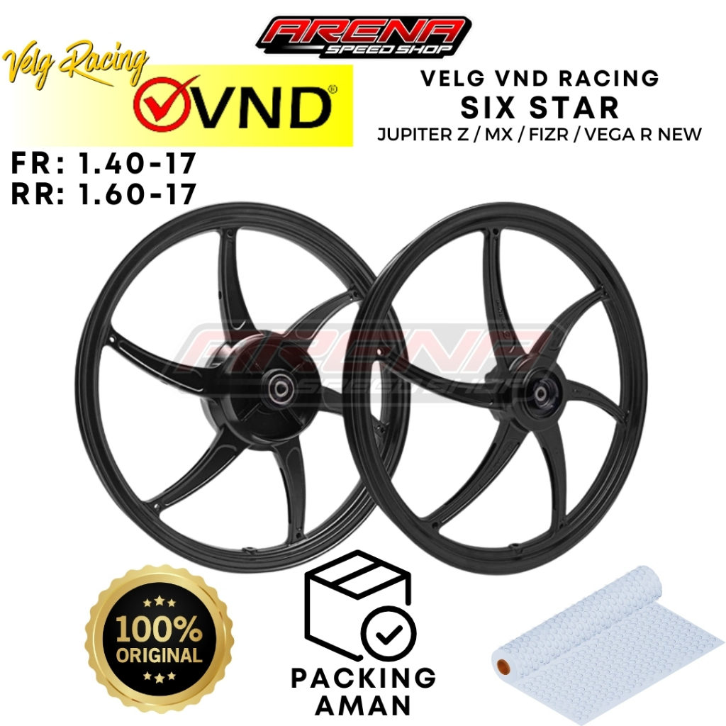 VND Six Star 140x17 & 160x17 - Velg Racing Palang 6 Jupiter Z Z1 MX Old Vega R F1ZR Original