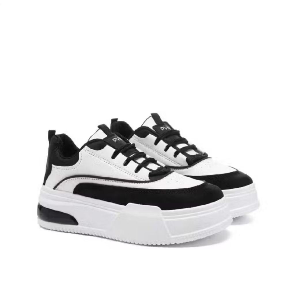 New Sepatu Wanita Fashion Korea Sepatu Sneakers Wanita Terbaru Sepatu Sekolah Hitam Wanita