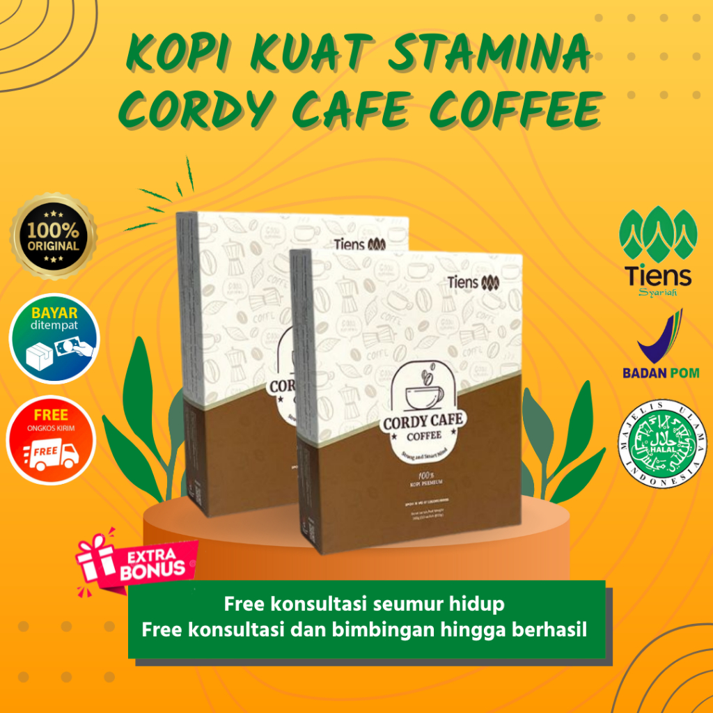 

TIENS Cordy Cafe Coffee BPOM Original Kopi Herbal Kesehatan Tingkatkan Daya Tahan Tubuh Stamina Pria