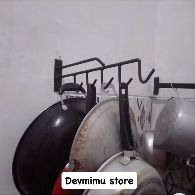 gantungan panci  dinding besi tebal
