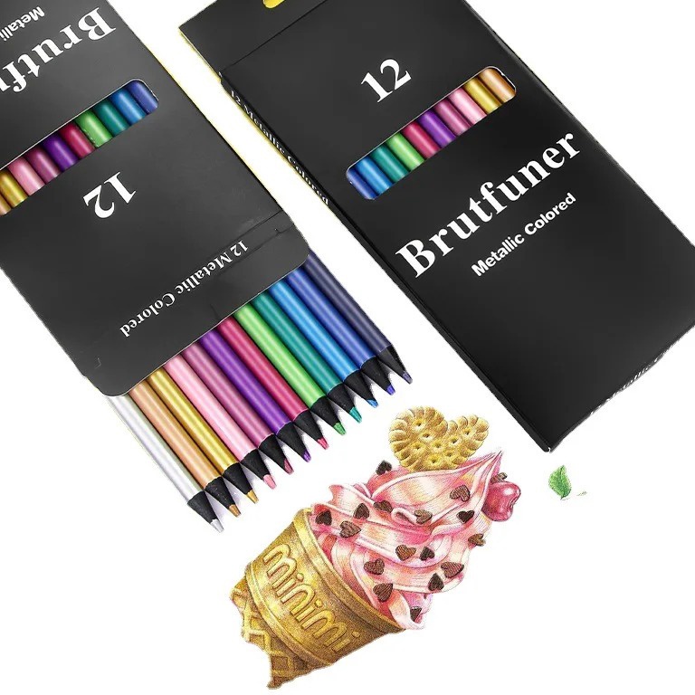 

KODE M5S Brutfuner Original Pensil Warna 12 Colors Metallic 12 Warna Metallik