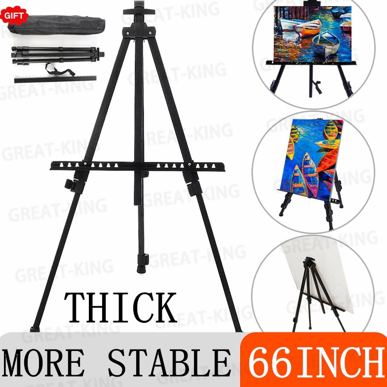 

KODE D59Y Standing Easel Stand holder lukisan Holder Easel besi tripod holder Melukis standing frame stand foto bannerno white board