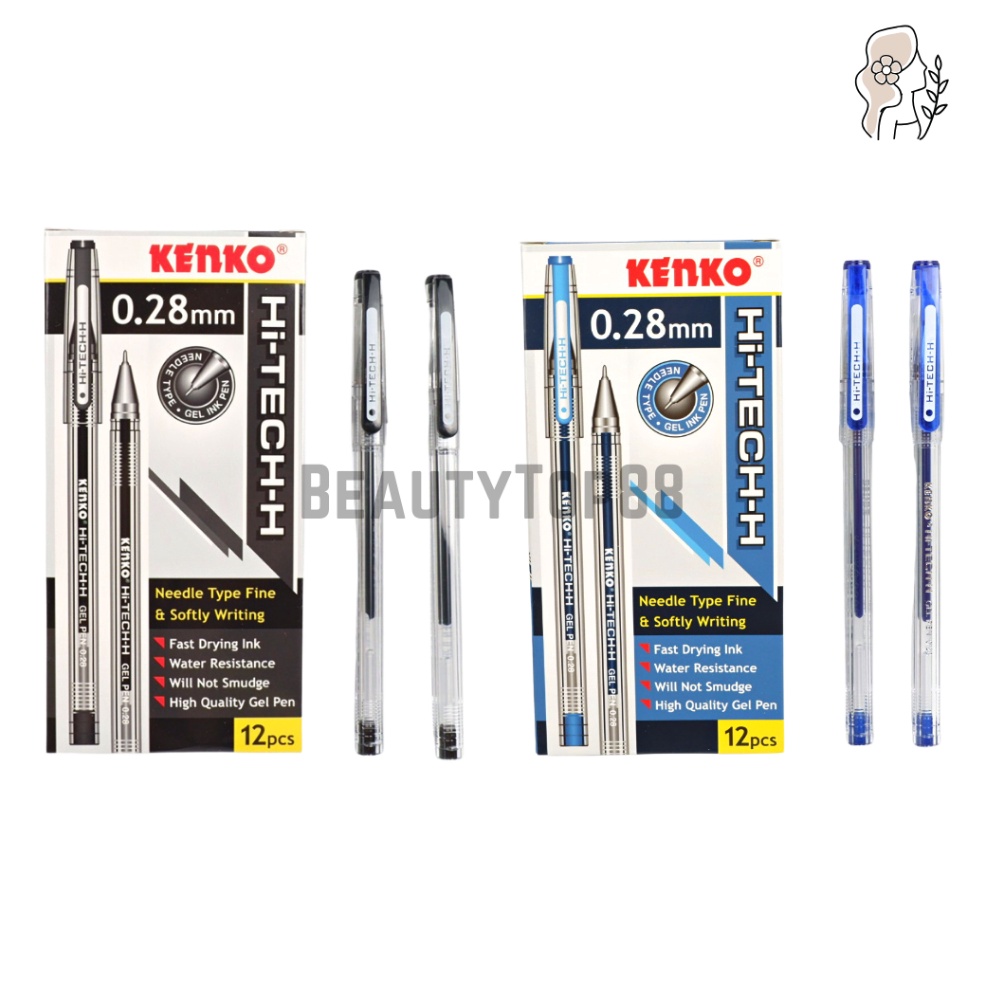 

KODE E2K Pulpen Kenko Hi Tech 28 mm Ballpoint Pen Tinta Gel HiTechH 28mm PER LUSIN