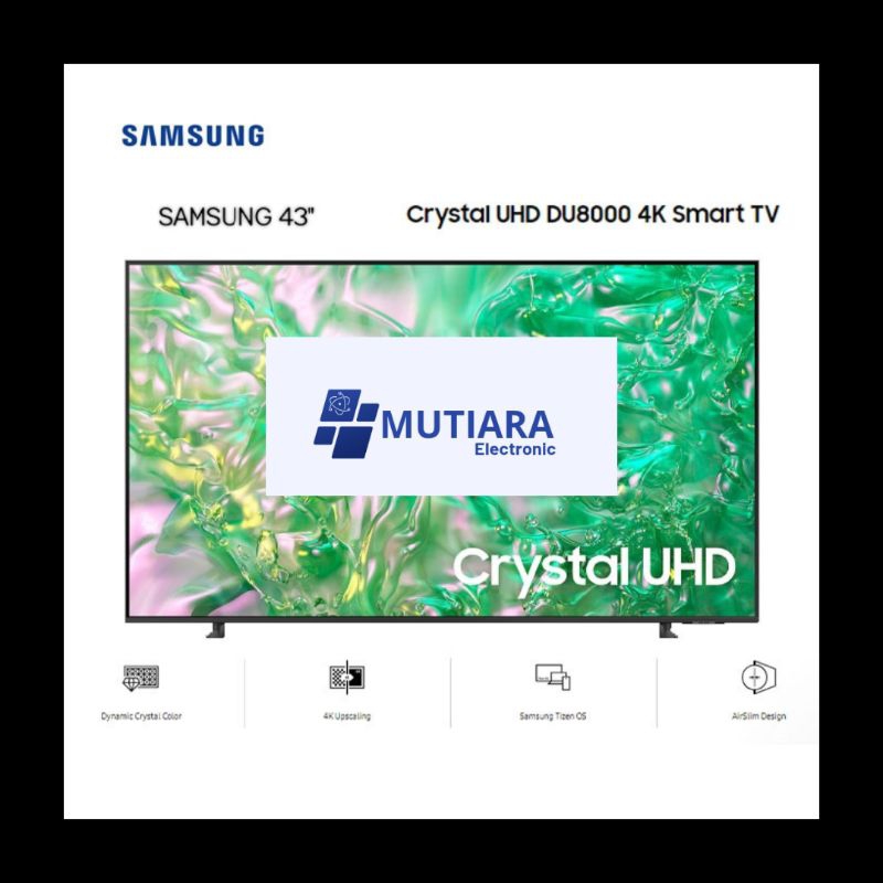 SAMSUNG 43DU8000 / UA43DU8000 4K SMART TV 43 INCH 2024 SERIES