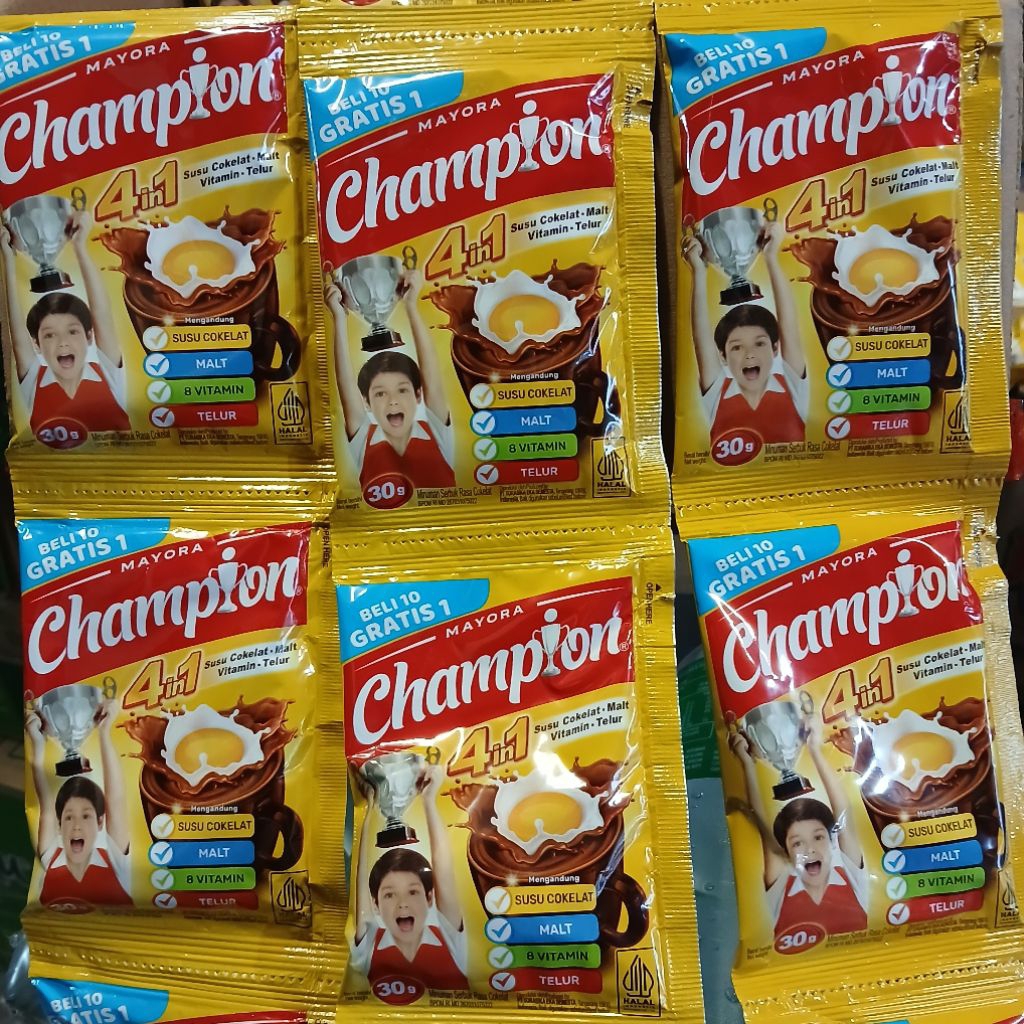 

ENERGEN CHAMPION 1 Renceng isi 10 Susu Cokelat Malt