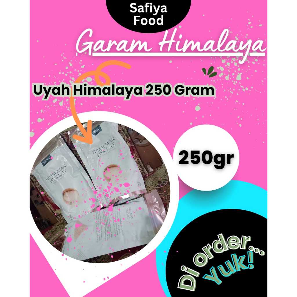 

SAFIYA Uyah Himalaya 250gram | SAFIYA Garam Himalaya 250 gram Butiran Halus
