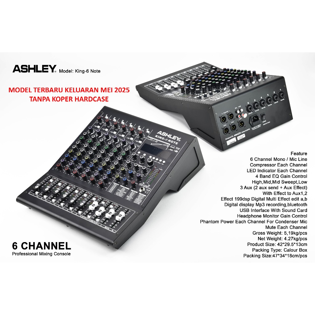 Mixer Audio Ashley King 6 Note Original Compressor /Ashley King6 NOTE / ASHLEY  King Note 6