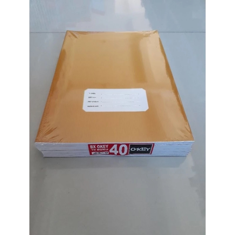 

buku tulis panjang (boxy) okey/son motif sampul coklat/batik 1pak = 10buku