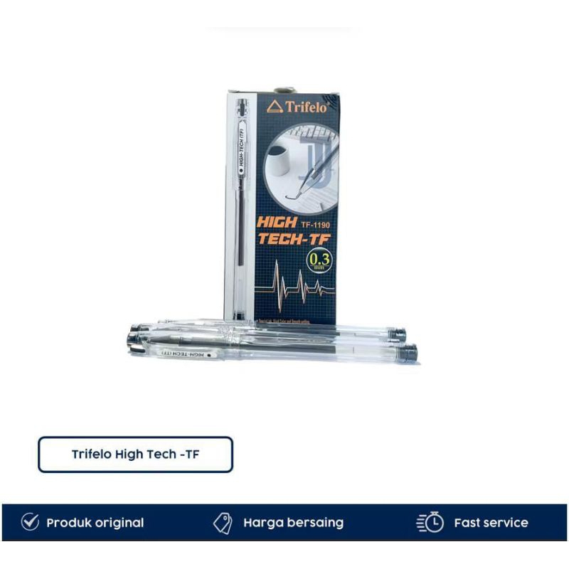 

(1 PAK) Pulpen TRIFELO Hi-Tech 0.3mm TF 1190 (Ballpoint / Pen Gel / Bolpoin / Hitech)
