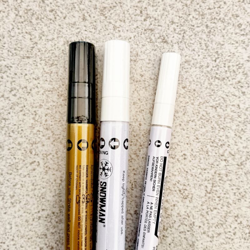 

Spidol SNOWMAN Paint Marker Permanent Gold & White/ Putih