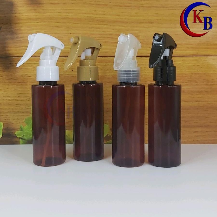 BOTOL TRIGER 100 ML TRIGGER DW / BOTOL PLASTIK PET RF COKLAT 100ML