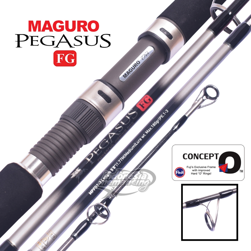 Joran MAGURO Pegasus FG PE1-3 | PE2-5 | PE3-6 | Spinning Rod |   Fuji   Laut