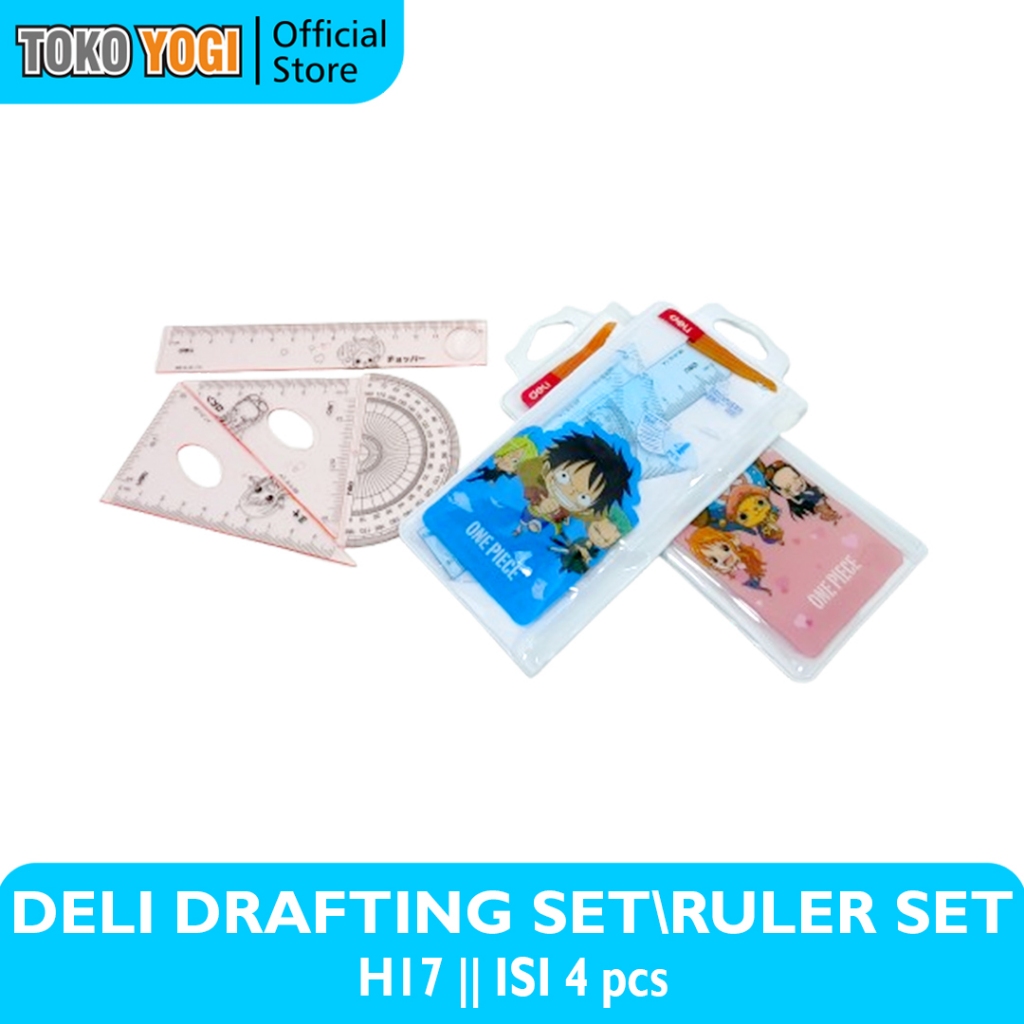 

DELI DRAFTING SET H17 || PENGGARIS SET ISI 4 || RANDOM