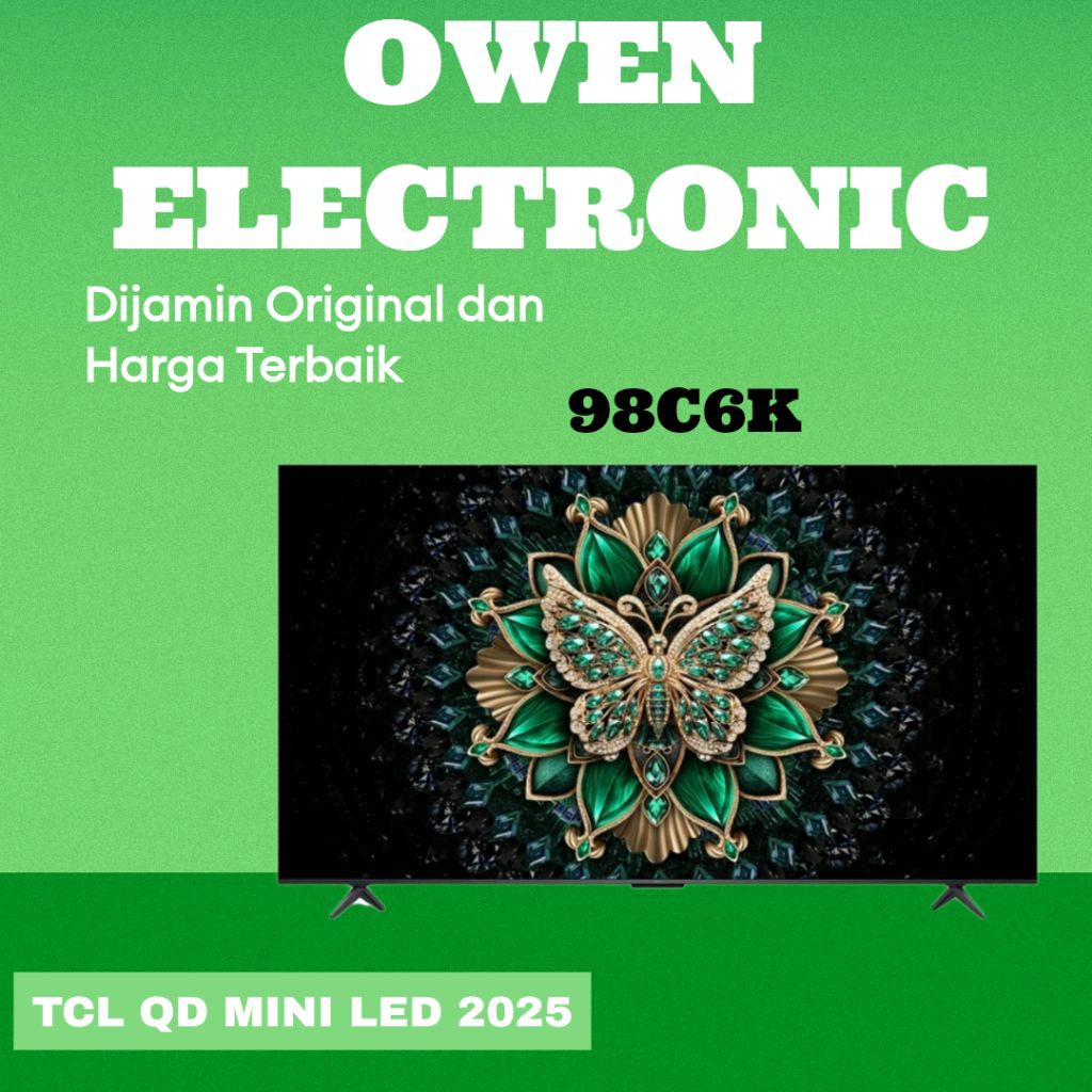 QD-Mini LED TV TCL 98 Inch C6K Premium Smart
TV Google TV QLED TCL 98C6K 4K