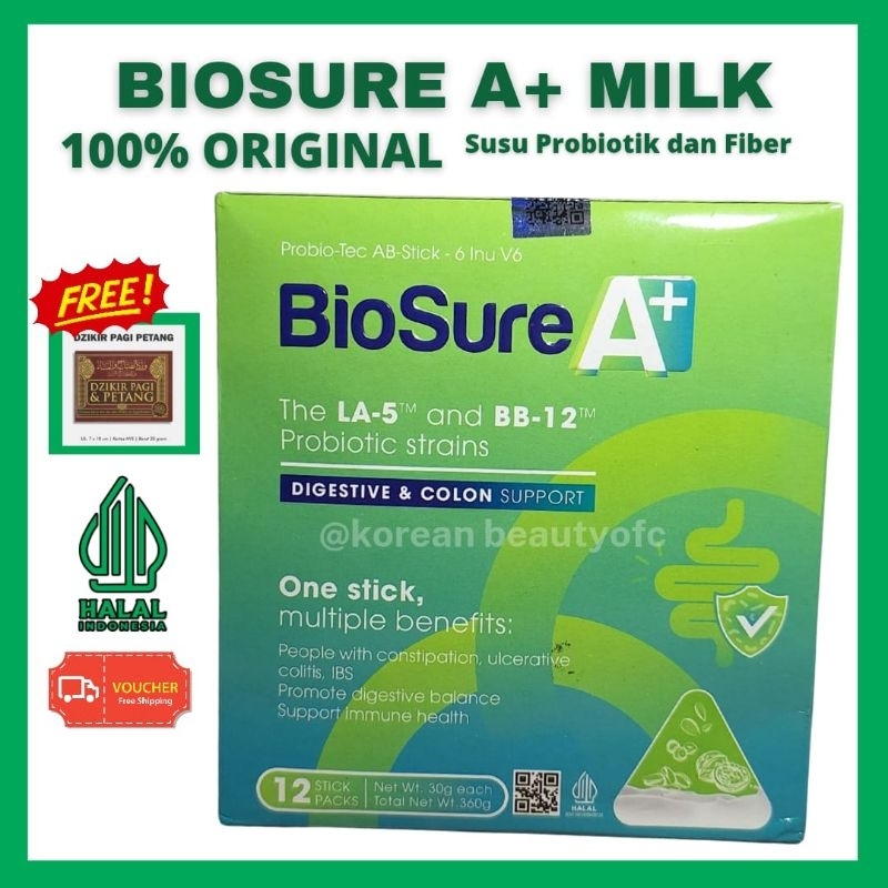 

ORIGINAL BIOSURE A+ MILK SUSU PROBIOTIK MENCEGAH GANGGUAN PENCERNAAN USUS BESAR