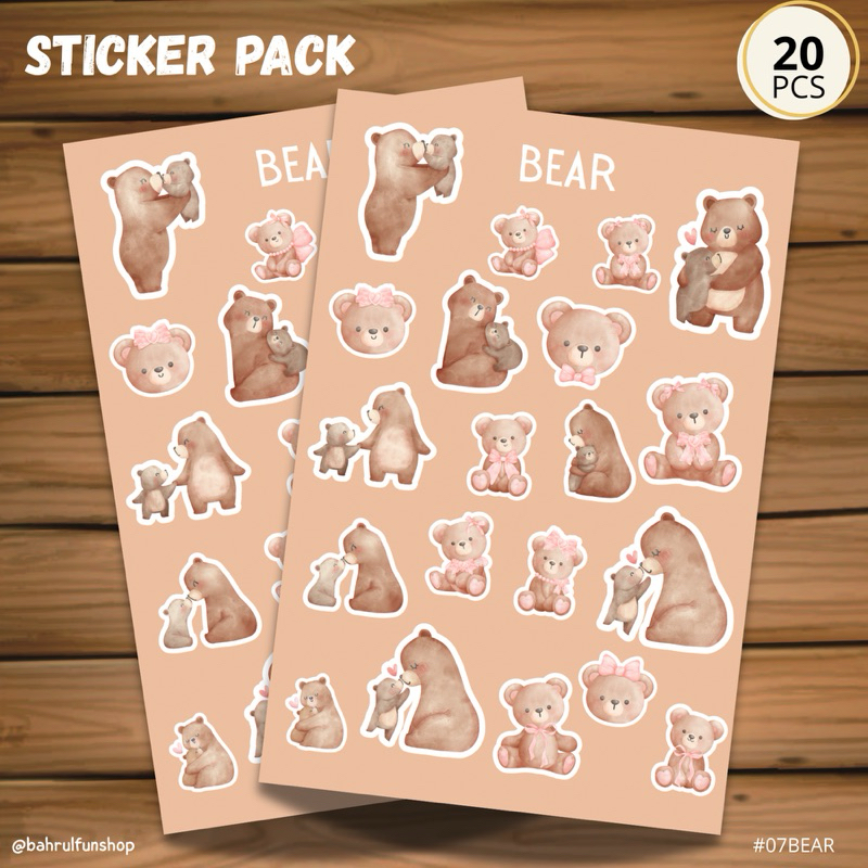 

20 pcs Stiker lucu estetik kekinian - stiker hp laptop - dekorasi buku dan diary