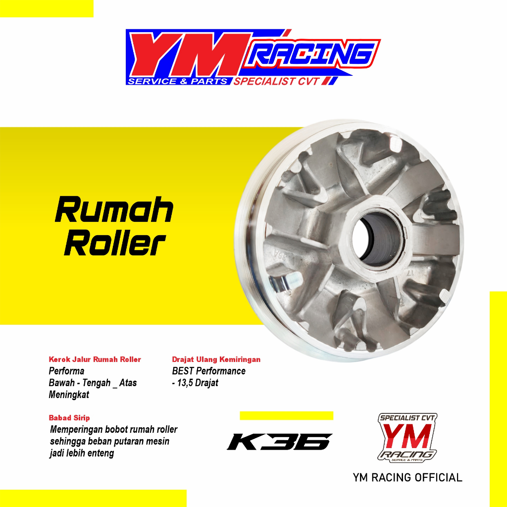 RUMAH ROLLER VARIO 150 CUSTOM | RUMAH ROLLER VARIO 125 OLD/NEW RACING ( BUBUTAN 13,5 DERAJAT/COWAK J