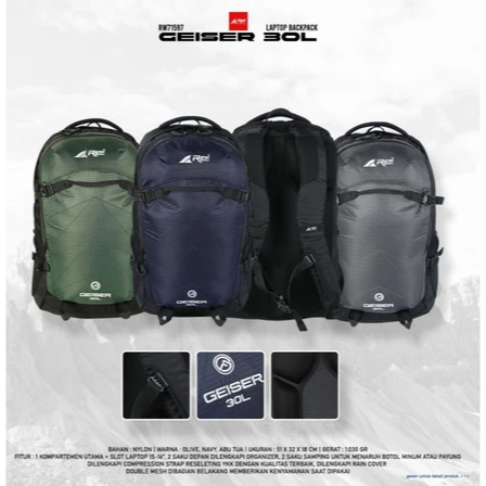 Ransel Geiser 30 Liter Daypack Arei Outdoorgear