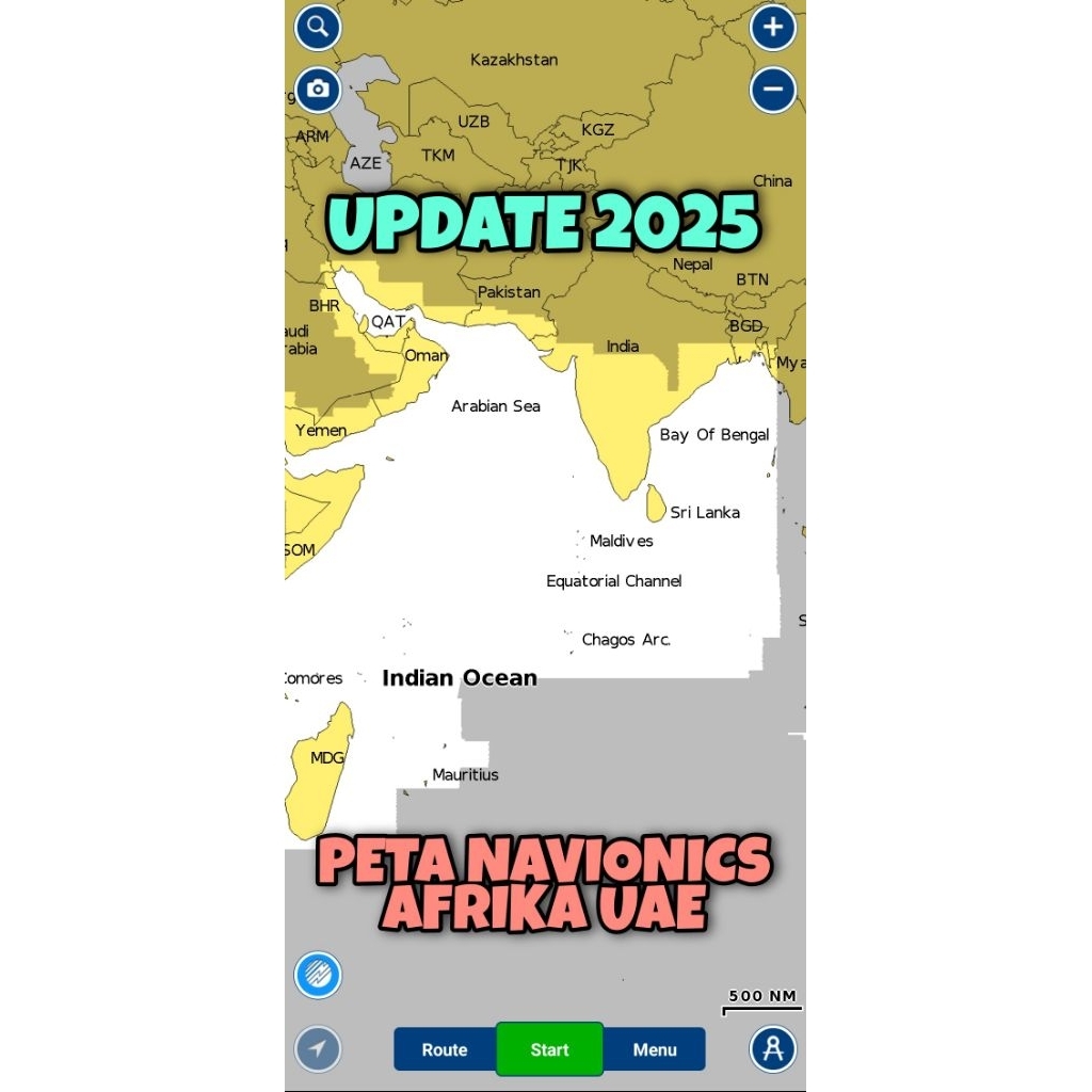 PETA LAUT NAVIONICS AFRIKA UAE 2025