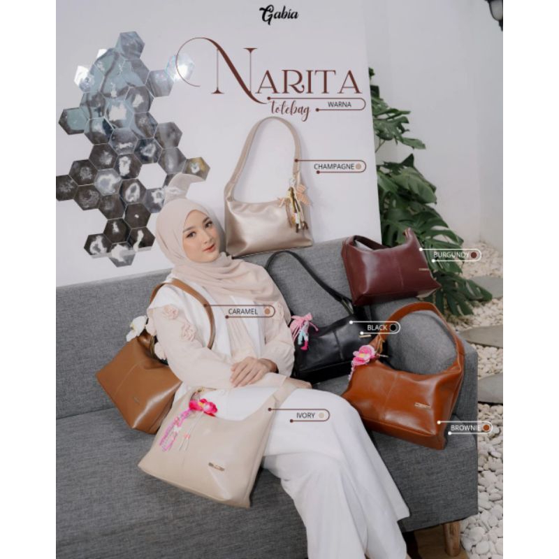 Gabia_Narita Totebag Wanita Kulit Sintetis Tas Bahu Tas Kuliah Wanita