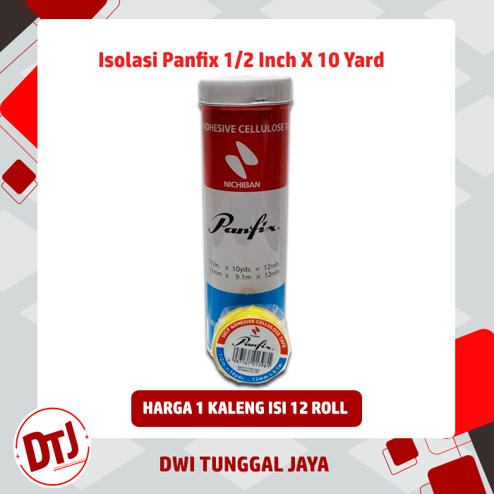 

Isolasi / Selotip Panfix 1/2 in x 10 Yard